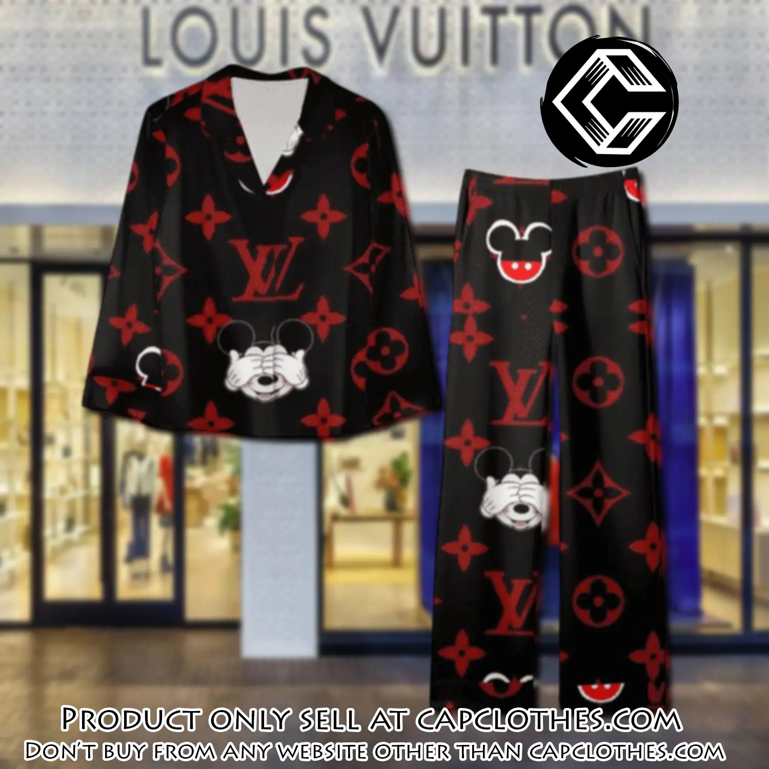 Trending luxury lv satin pajama set pjs1112 cc1735876